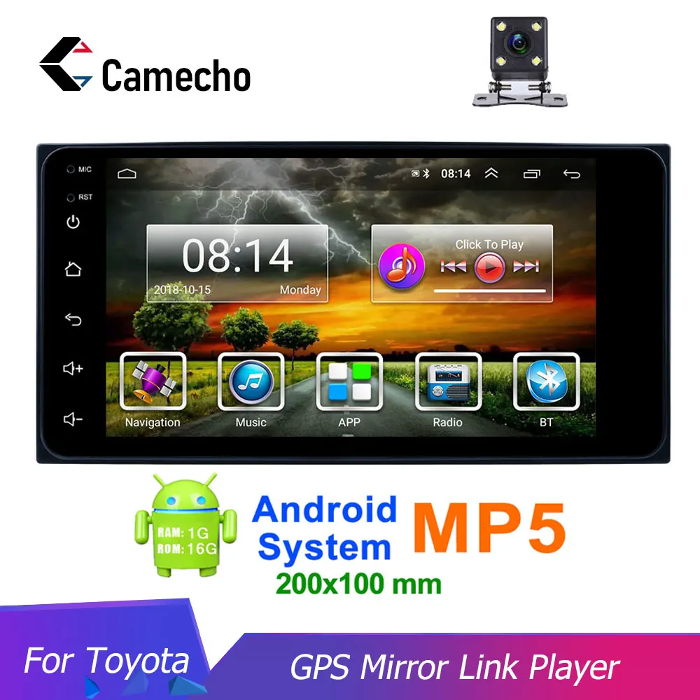 Camecho 2 Din автомагнитола Android 7 ''мультимедийный видео плеер WiFi gps навигация
