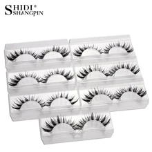 Естественные, крест-накрест толстые 7 пар Накладные ресницы ручной работы Искусственные ресницы макияж красивые ресницы Удлинение Длинные ресницы