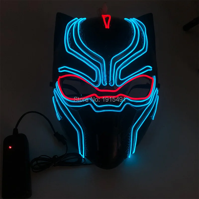 

New Brand EL Cold Light Halloween Event Props Mask Holiday Lighting Blinking Multicolor Mask by 3V For Kids Gifts