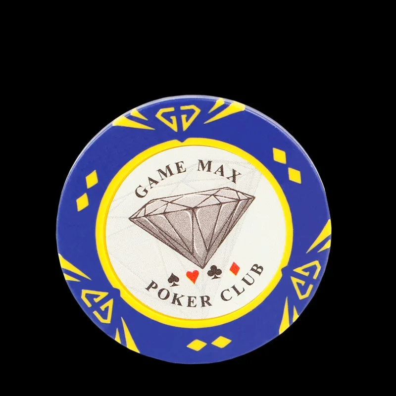10 шт./компл. Премиум глины фишки 14 г без значение гигантский ромба высокое качество Texas hold'em Poker Азартные игры казино чип