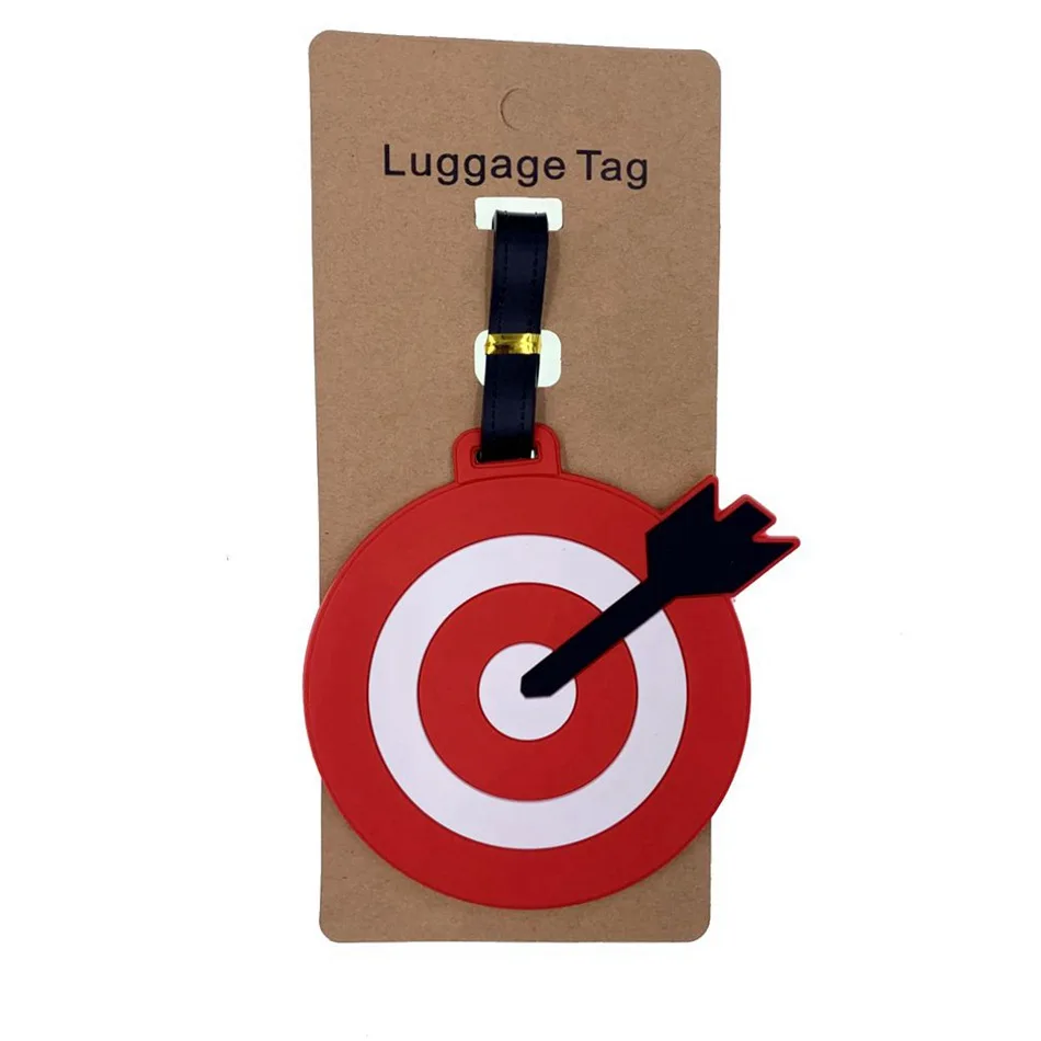

Travel Accessories Portable Luggage Tags Creative Bulls Eye Women Men Silica Gel Suitcase ID Addres Holder Baggage Boarding