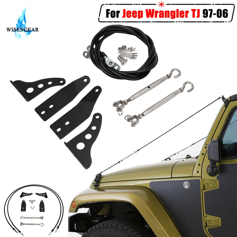 

For Jeep Wrangler TJ Car Limb Riser Kit Scratch Resistant Eliminate Rope Through The Jungle Protector Cover Exterior 1997-2006