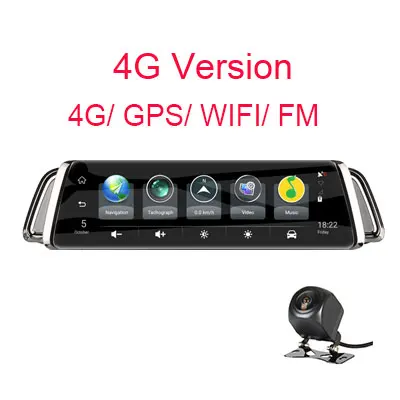 10 ''зеркало заднего вида камера 4G Android видеорегистратор HD 1080P WiFi gps ADAS двойной объектив Автомобильный видеорегистратор Автомобильный регистратор G900 - Название цвета: 4G Version