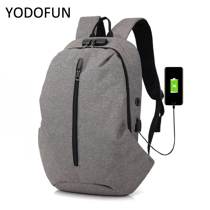 

Customized Business Trip Laptop Backpacks USB Charging and lock Students Back Pack Outdoor Travel Sport Laptops Computer Holder