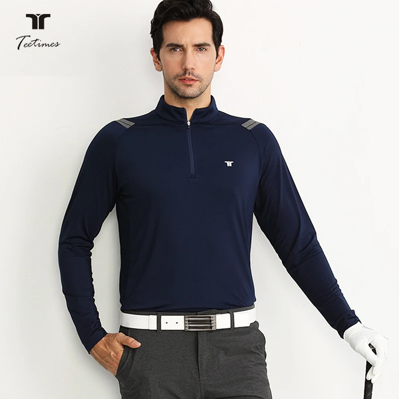 New Men Golf shirts Autunn Winter Long Sleeve Golkf T-shirts Breathable Quick dry Sports Men polo Shirts Men's Top