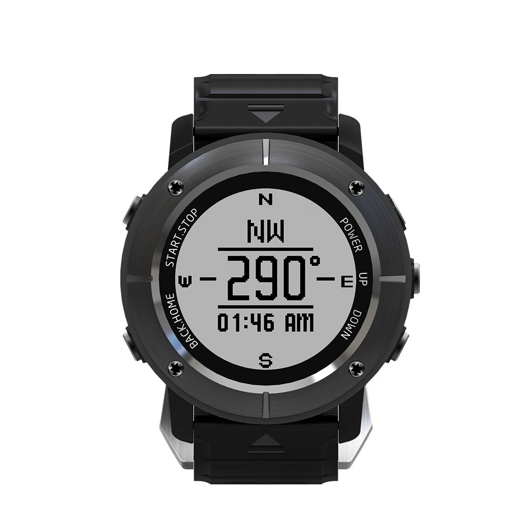 

UW80C E-ink Display GPS Smart Watch Heart Rate Waterproof Multi Sport Mode Compass GPS Return Cruise SOS WristWatch Golf Ride