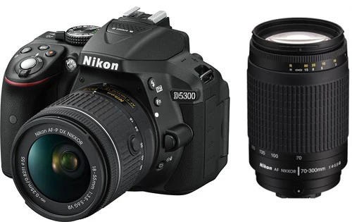 

New Nikon D5300 Digital Camera Body & Nikkor AFP 18-55mm Lens & AF Zoom 70-300mm f/4-5.6G Lens