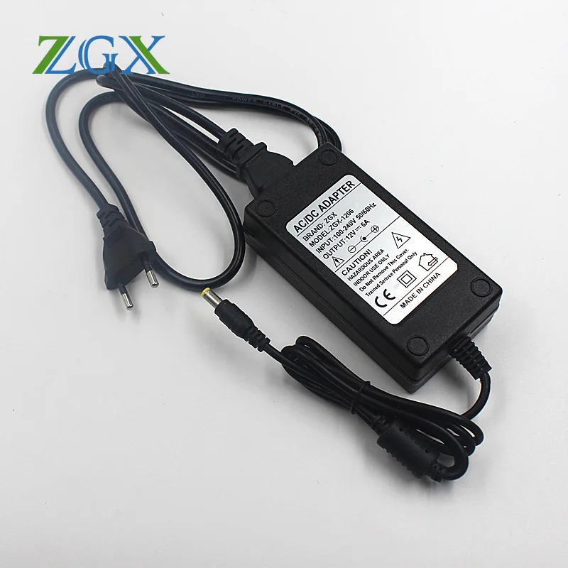 

DC 12V power supply 6A switch LED light lamp power supply US/EU plug DC12V 6A power adapter LED transformer driver