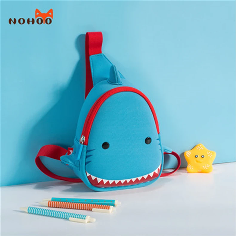 NOHOO сумки мультфильм 3D Динозавр нагрудные сумки от 3 до 7 лет мальчик пляжная сумка водонепроницаемый дорожный аксессуар Регулируемый Детский Кроссбоди