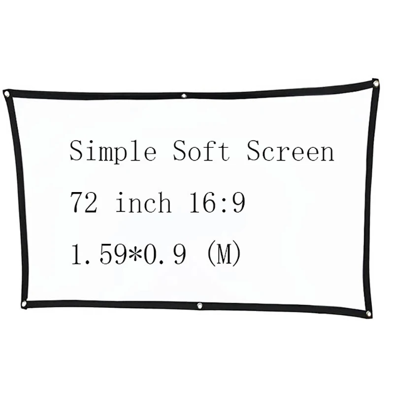 

Thinyou 72 inch 16:9 Projector Screen Simple Soft Projector Screen Fiber Canvas for projector Film Home Theater Outdoor