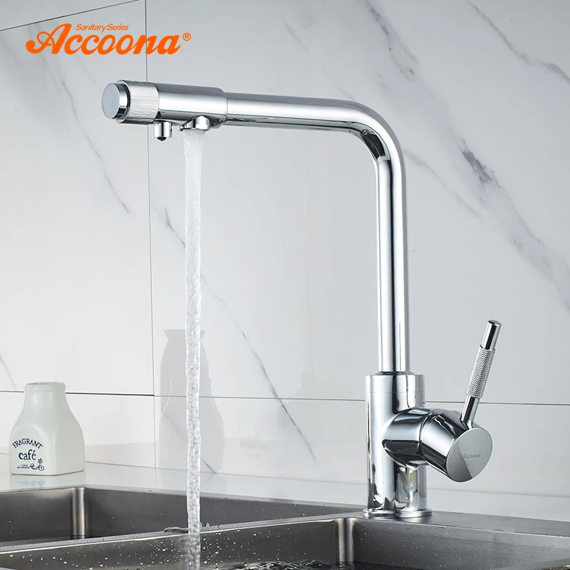  Accoona Filter Kitchen Faucet Solid Brass Water Tap Kitchen Sink Faucets Single Lever Drinking Wate - 32942832403