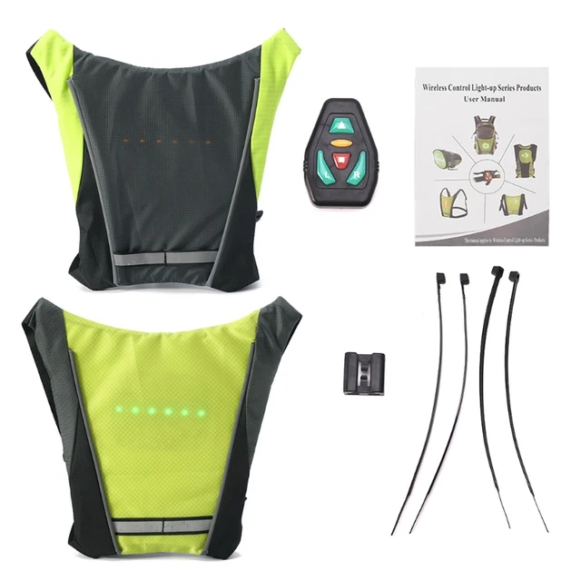 US $15.73 1PC Cycling Vest Outdoor Warning Light Safety Jacket Signal Wireless Remote Control Bike Accessorie