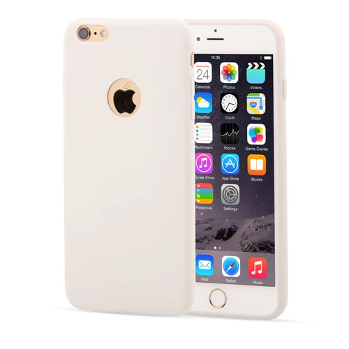 Роскошные Модные Симпатичные конфеты Цвета мягкие силиконовые чехлы из ТПУ для телефонов для iPhone 6 6S 5 5S SE 7 7 Plus чехол с логотипом - Цвет: White