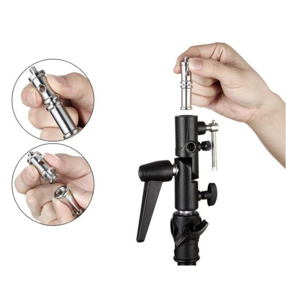 

Metal Swivel Umbrella Adapter Studio Flash Light Stand H Type With Hot Shoe Holder Bracket For Camera Tripod Mound Accessories