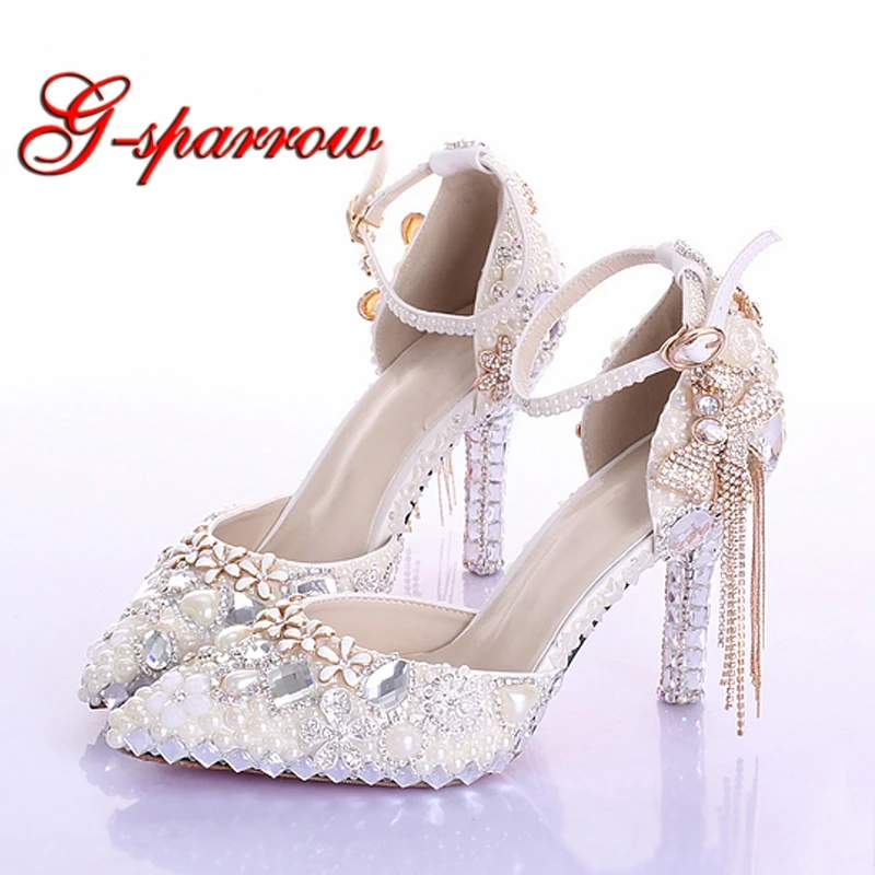 pointed ivory heels
