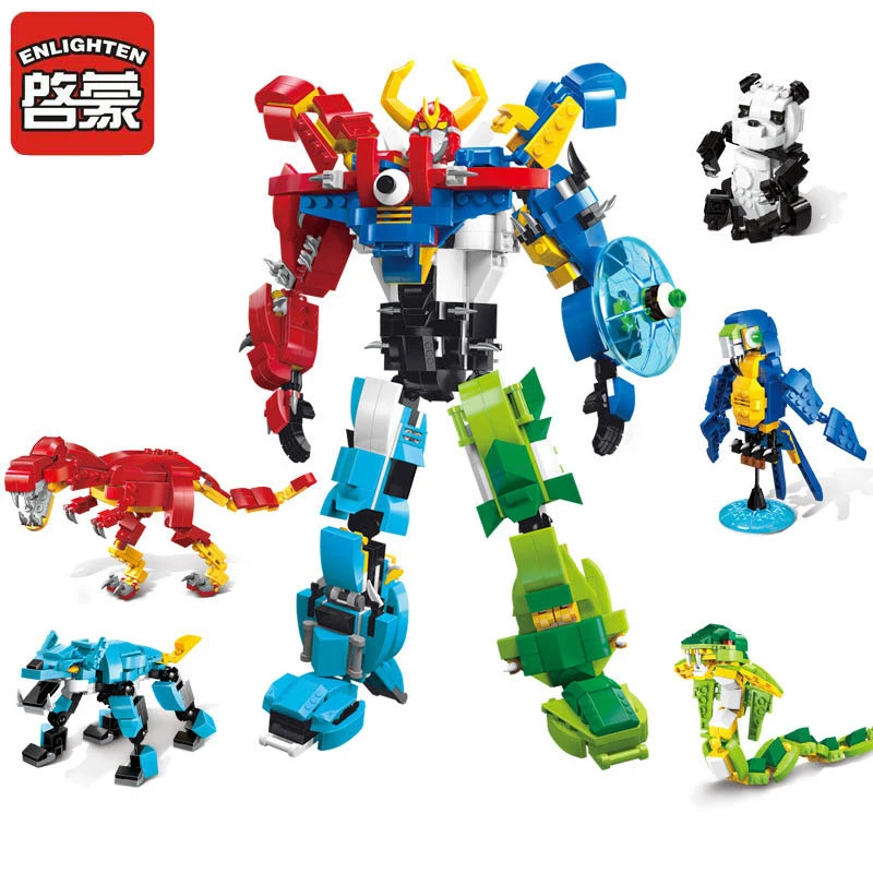 

ENLIGHTEN 1403 Morphing Robot 5 In 1 Creator Of God War Model Bricks Building Blocks Action Figure Kids Toys For Children Gifts