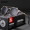 KDEAM Steampunk Clip On Sunglasses Men Round Sun Glasses Women Baroque Carved Legs All-matching Size With Box ► Photo 1/6