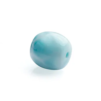 

Women Lady Necklace Crystal Fashion Pendant Barrel Shape Blue Water Pattern Natural Larimar Pendant 14.5x14.5mm