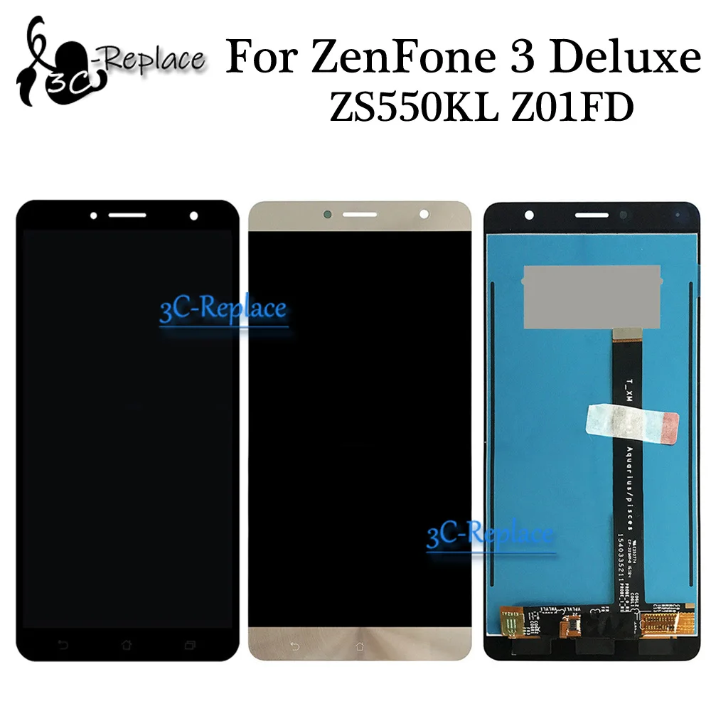 Высококачественный 5 дюймовый черный/золотой для Asus ZenFone 3 Deluxe ZS550KL Z01FD