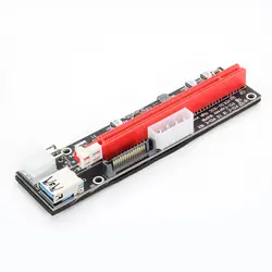 PCI-E Экспресс 1X к 16X Extender Riser карта для майнинга адаптер USB 3,0 светодиодный SATA 6 Pin Мощность кабель для добычи SGA998