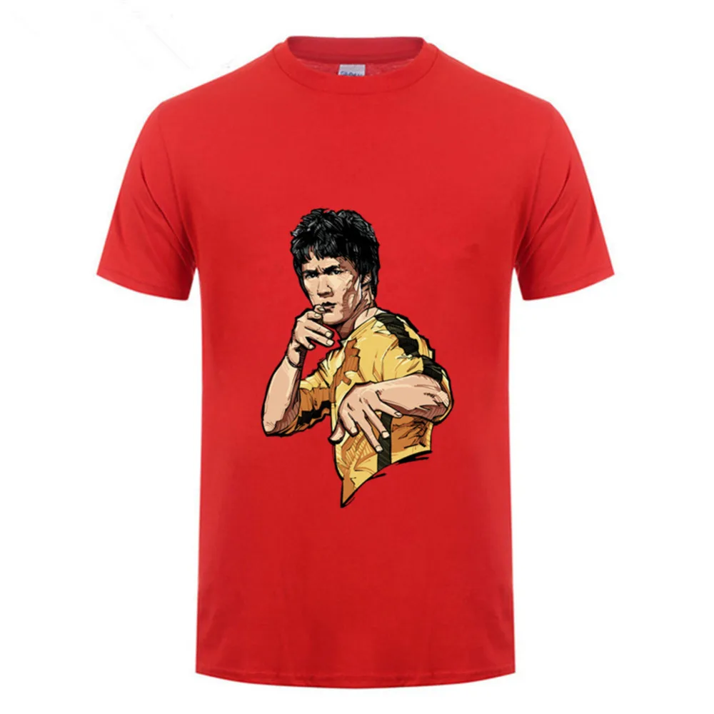 

Kungfu Creator Bruce Lee Nun Chucks T Shirt Men MMA founder T-shirt male tshirt Jeet Kune Do Top Hipster Tee hip hop shirt homme