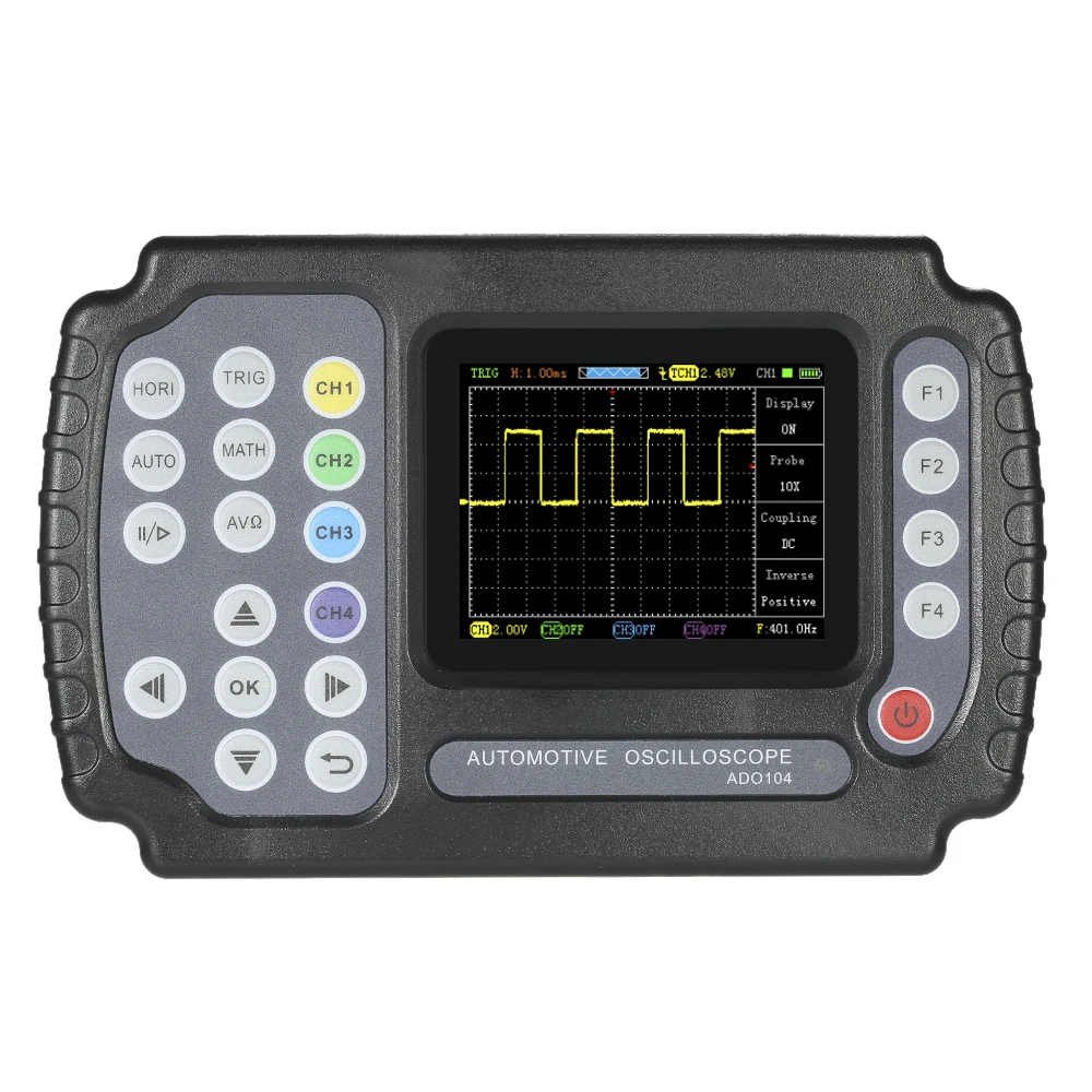 

Handheld Digital Storage Automotive Oscilloscope Multimeter LCD TFT Display 2 Channels 10MHz Bandwidth 100MSa/s Sampling Rate