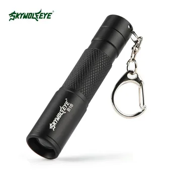 

SKYWOLFEYE Brand Telescopic Zoom Pocket Waterproof 200lumen led flashlight with Keychain for Medcial camping