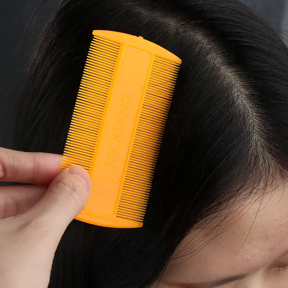 1 2pcs Double Sided Head Lice Comb Protable Narrow Fine Tooth Head