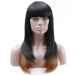 WTB Natural жаропрочных синтетических волос для Для женщин поддельные волосы 22 дюймов длинные Ombre блондинка парик Для женщин синтетические