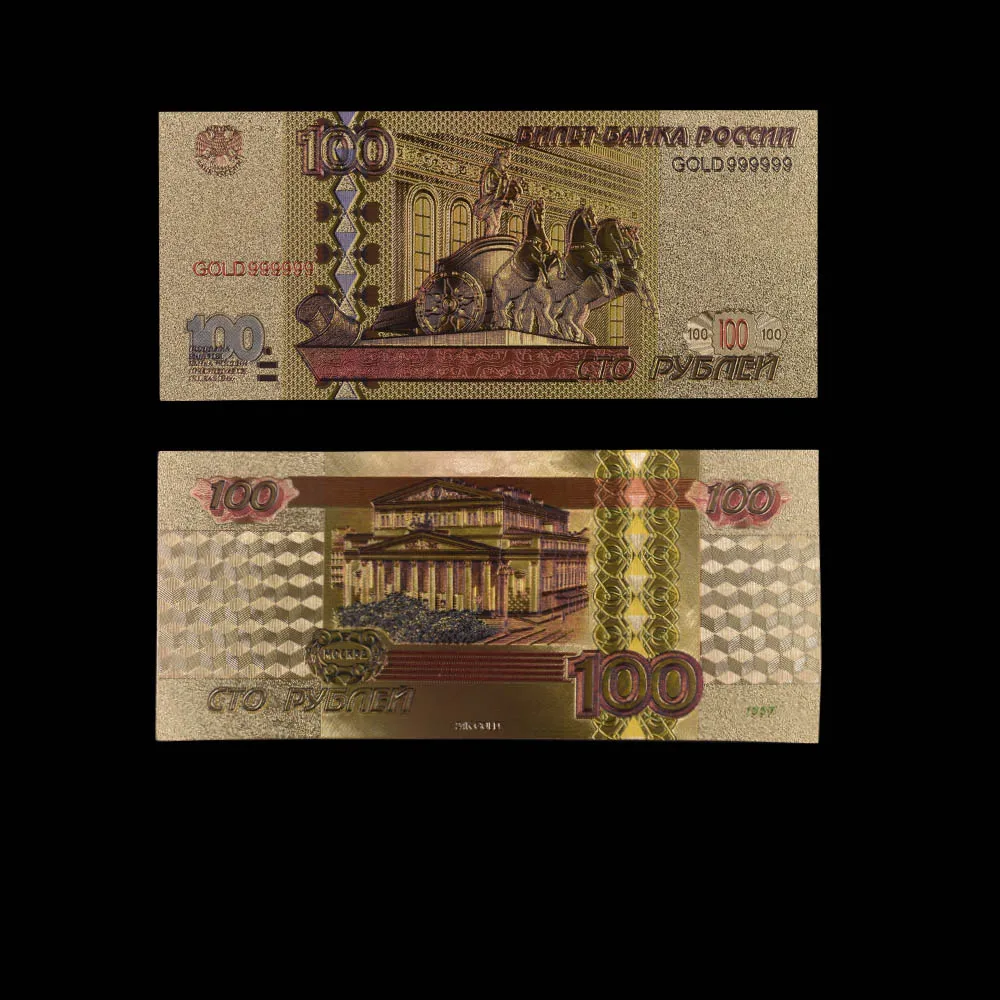 Горячие продажи России золото banknotes 50 рубля банкнота в 24 k позолоченные бумажные деньги для сбора и подарков Поддельные Банкноты - Цвет: style 6