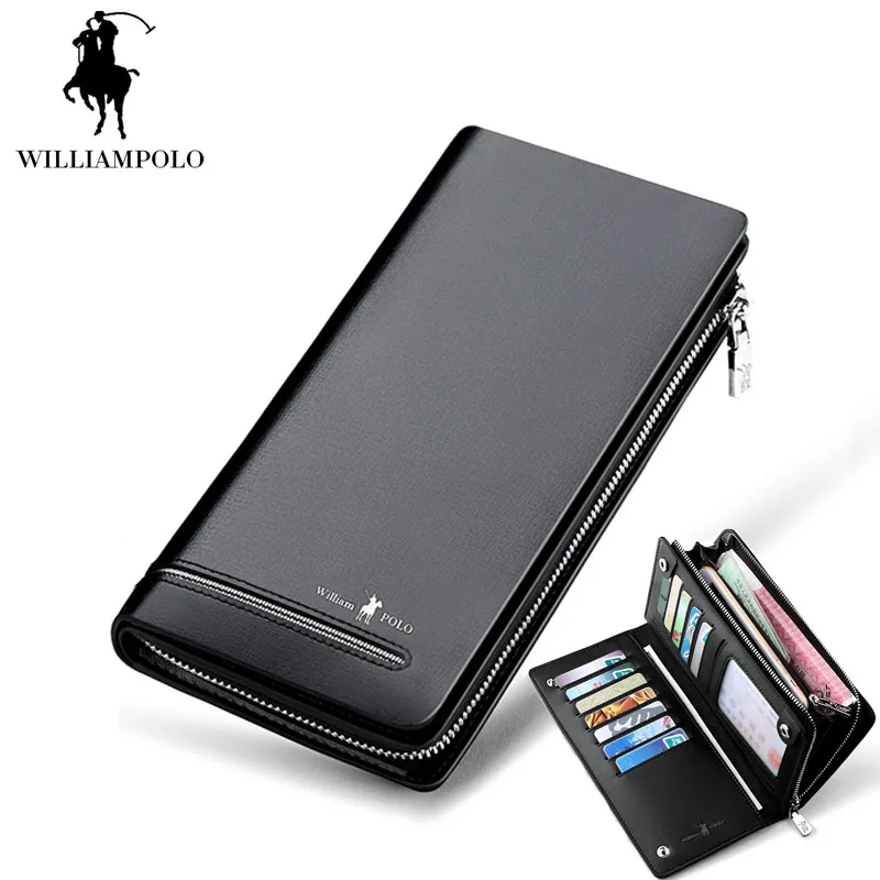 

Waterproof Men Wallet Zipper&Hasp Male Portomonee Coin Purse Brand Perse Carteira For Rfida Luxury Genuine Leather Men Wallets
