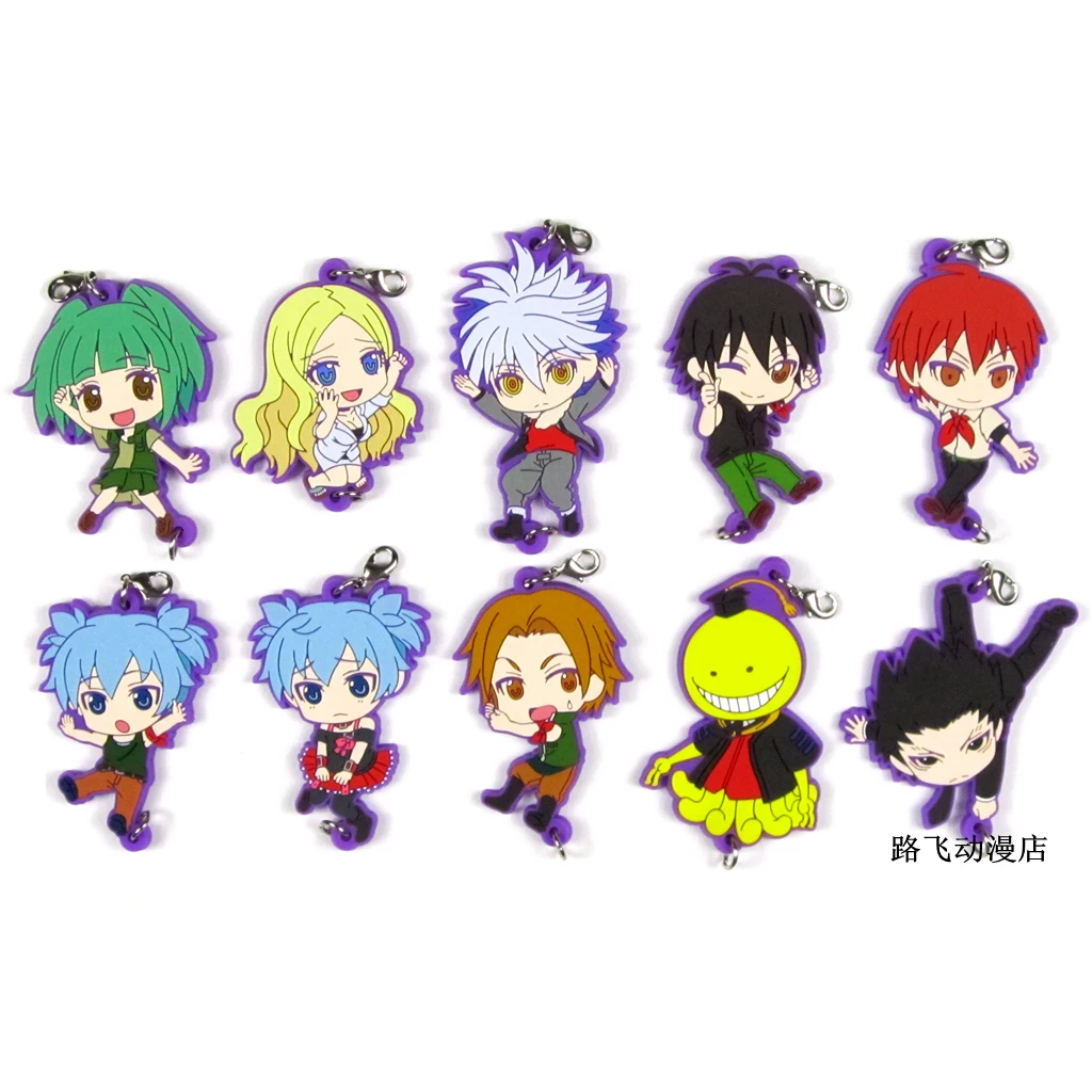 Assassination Classroom Korosensei Shiota Nagisa Kayano Kaede Akabane ... - Assassination Classroom Korosensei Shiota Nagisa Kayano KaeDe Akabane Karuma Action Figure Anime MoDel Rubber Keychain PenDant