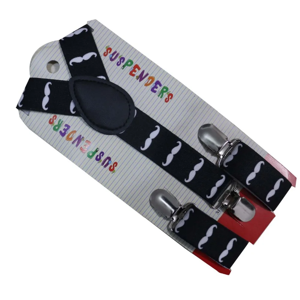 New Cute Boys Toddler Black White Moustache Suspenders Braces for Children Kids