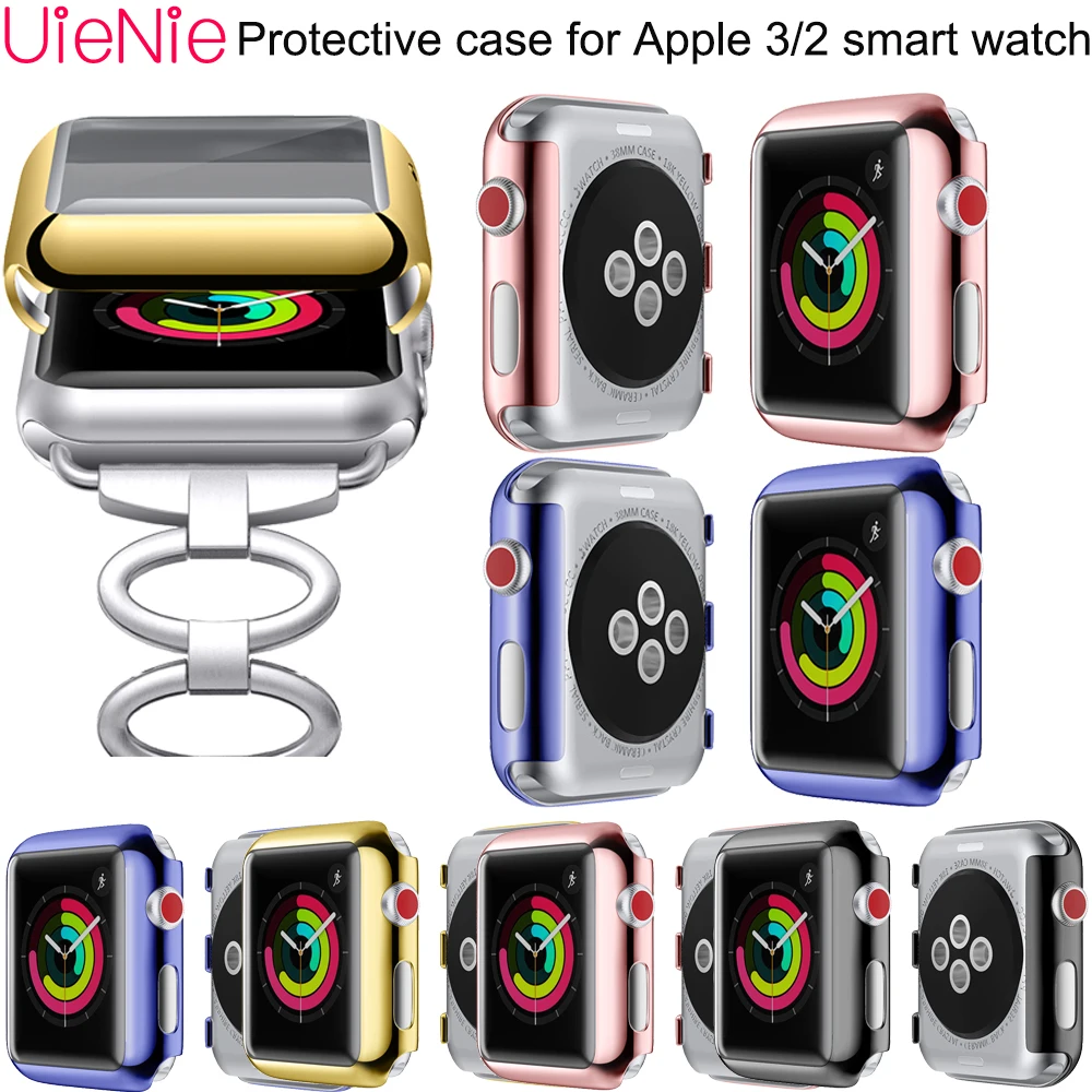 38mm/42mm width silicone case For Apple watch 2 Hard case For Apple 3 smart watch frontier dial protection shell accessories