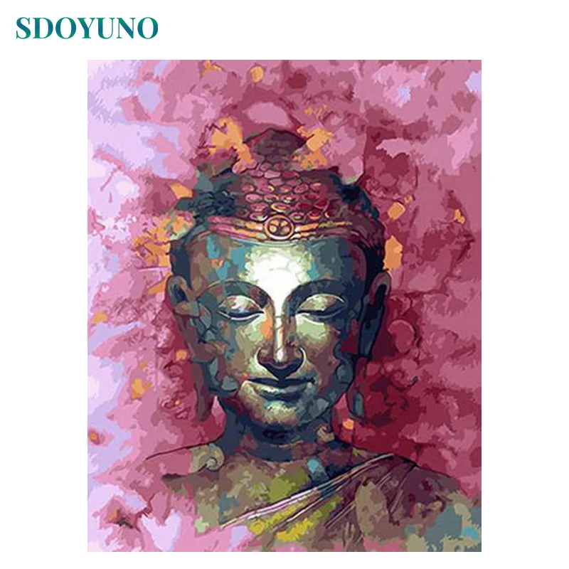 SDOYUNO картина маслом по номерам Будда 60x75 см Безрамное домашнее украшение