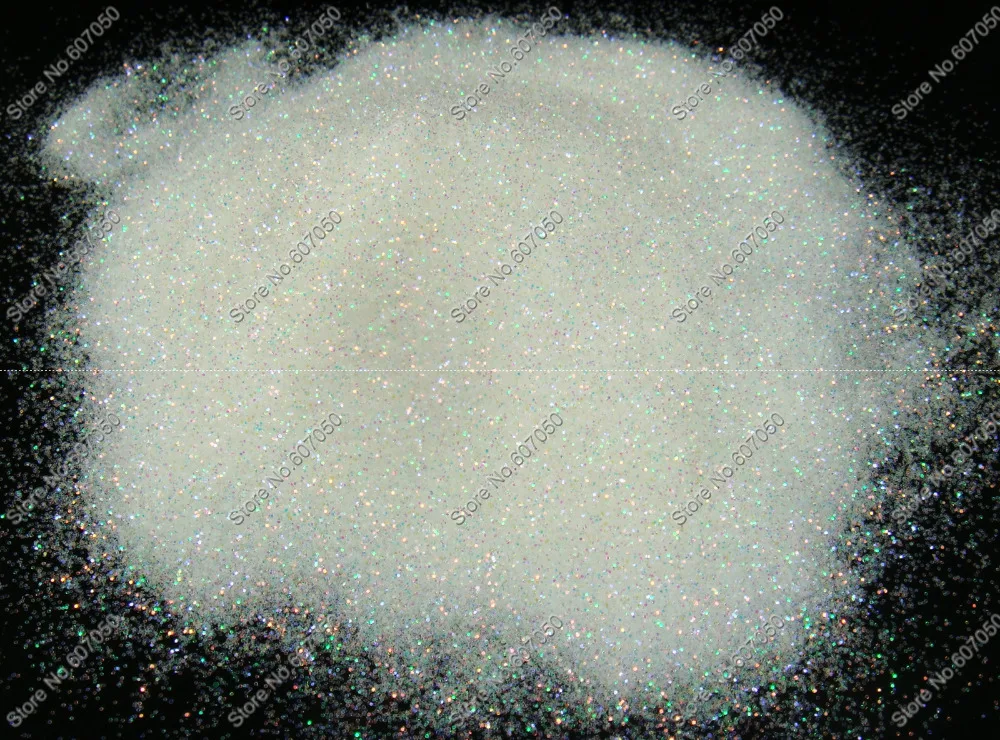 

0.2mm White Color with Colorful Tints Shining Nail Glitter Dust Powder for Diy Nail Art Decoration Glitter Craft(1/128")008inch
