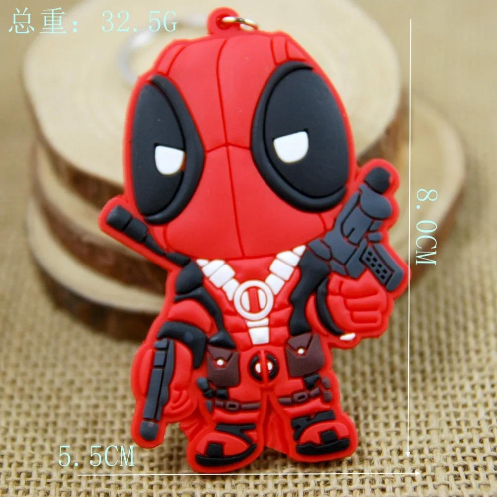Hero Figure Deadpool 2 Action Figure Keychain Woman Deadpool Double Size Key Holder Keyring Toy Cartoon Chaveiro Car Bag Key Toy