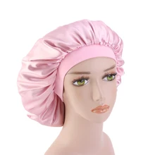 1 шт Ночная шапка длинные волосы мягкая гладкая регулируемая широкая сторона Большой размер Ночная Шапка чепчик для сна резиновый Чепчик для сна для домашнего салона