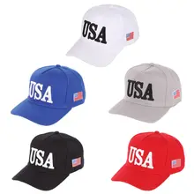 США Трамп предвыборная шапка США выборы бейсбольная кепка зеленый 1 размер/3D Трехмерная 5 размер вышивка спортивная Беговая Кепка