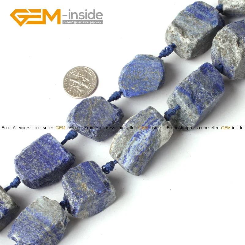 Gem-inside 20-30x22-32 мм 15 дюймов натуральный большой бисер произвольной формы необработанные кварцевые бусины для изготовления ювелирных изделий бисер «сделай сам» для ювелирных изделий - Цвет: lapis lazuli