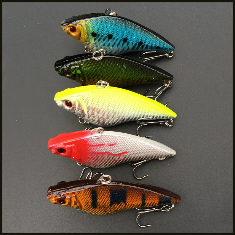 Hard Fishing Lure VIB Rattlin Hook Fishing Sinking Vibra Rattlin Lures Crank Baits 7cm 16gin