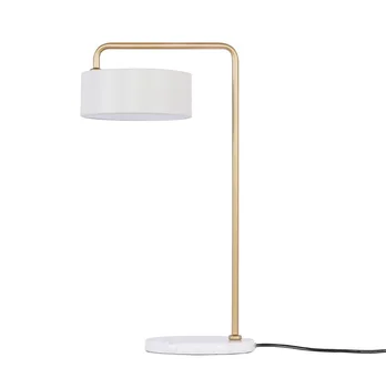 

52cm High Study Table Lamp / Marble Base / Metal Stem with Golden Vanish