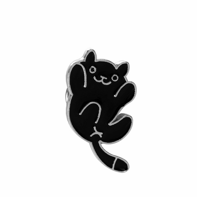 Quality Cute Cat Collection Bird Panda Punguin I Love Cat Brooches For Ladies Women Men Jewelry Pin Metal Enamel Lapel Pins