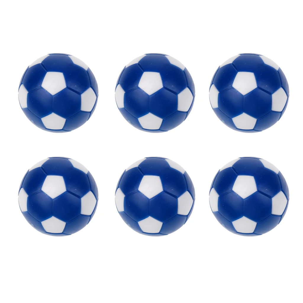 

6-Pack 36mm Blue & White Soccer Table Football Foosball Balls Footballs Replacement Table Game Accessories Children Toys