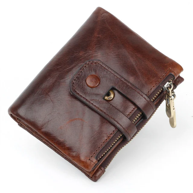 

Limited Edition Genuine Leather Retro Wallets High Quality Famous Brand Hasp Design Male Card Holder for Men's Purse Carteira