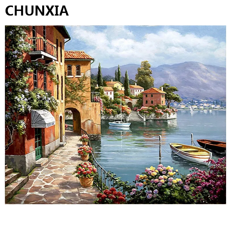 

CHUNXIA Painting By Numbers DIY Framed Oil Paint Pictures Wall Art Home Decor Unique Gift E720