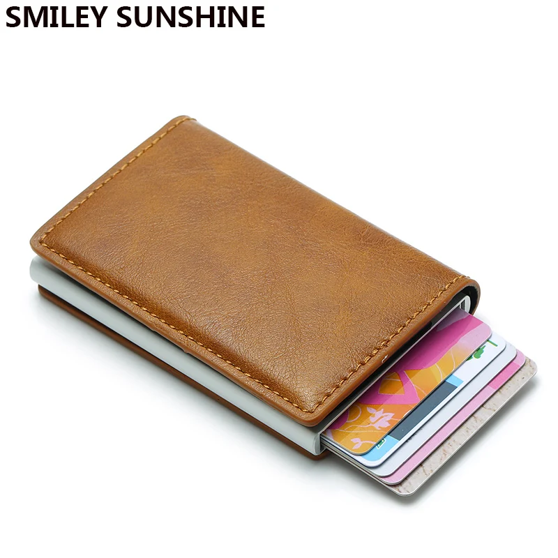 Rfid Blocking Automatical Aluminium Thin Men Wallets Male Mini Slim Wallet Card ID Holders Walet Small Purses Money Bag Valet Rfid Blocking Automatical Aluminium Thin Men Wallets Male Mini Slim Wallet Card ID Holders Walet Small Purses Money Bag Valet