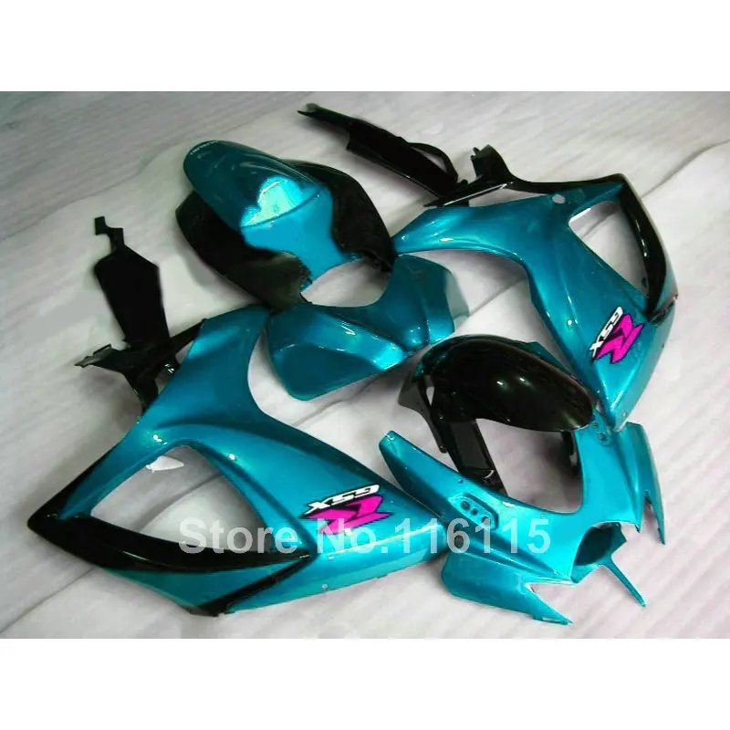 Injection mold  fairing kit for SUZUKI GSXR 600/750 K6 K7 2006 2007 green black GSXR600 GSXR750 06 07 fairings RP17