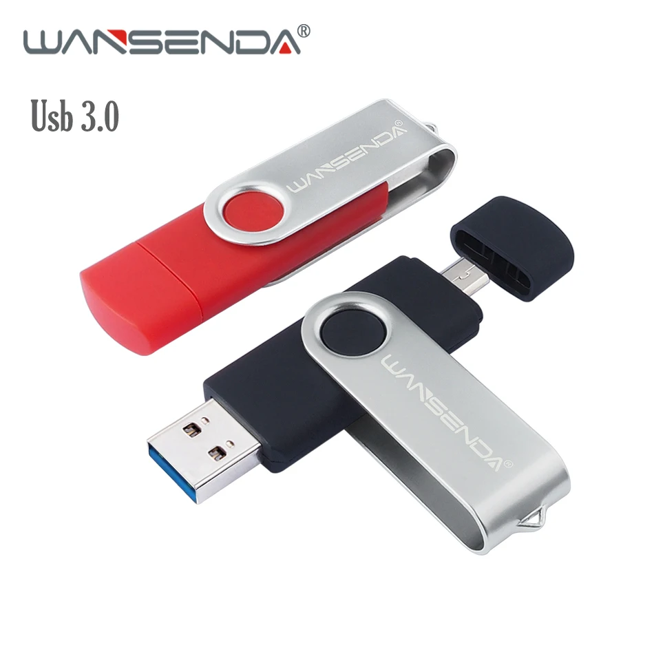 

WANSENDA Usb 3.0 OTG USB flash drive for SmartPhone/Tablet/PC Pen Drive 8GB 16GB 32GB 64GB High speed Micro USB Stick Pendrives