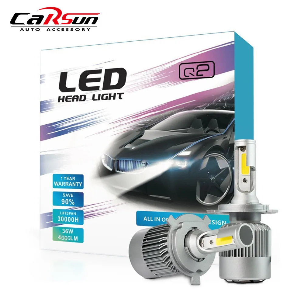 Prix pour 2 pcs/lot h4 led phare de voiture ampoule salut-lo faisceau auto projecteur 8000lm 6000 k cob led phares pour bmw/audi/vw/ford/toyota/honda Prix pour 2 pcs/lot h4 led phare de voiture ampoule salut-lo faisceau auto projecteur 8000lm 6000 k cob led phares pour bmw/audi/vw/ford/toyota/honda